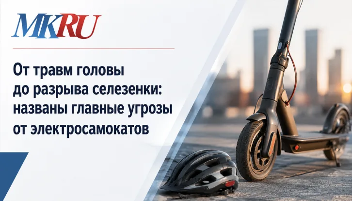 От травм головы до разрыва селезенки: названы главные угрозы от электросамокатов