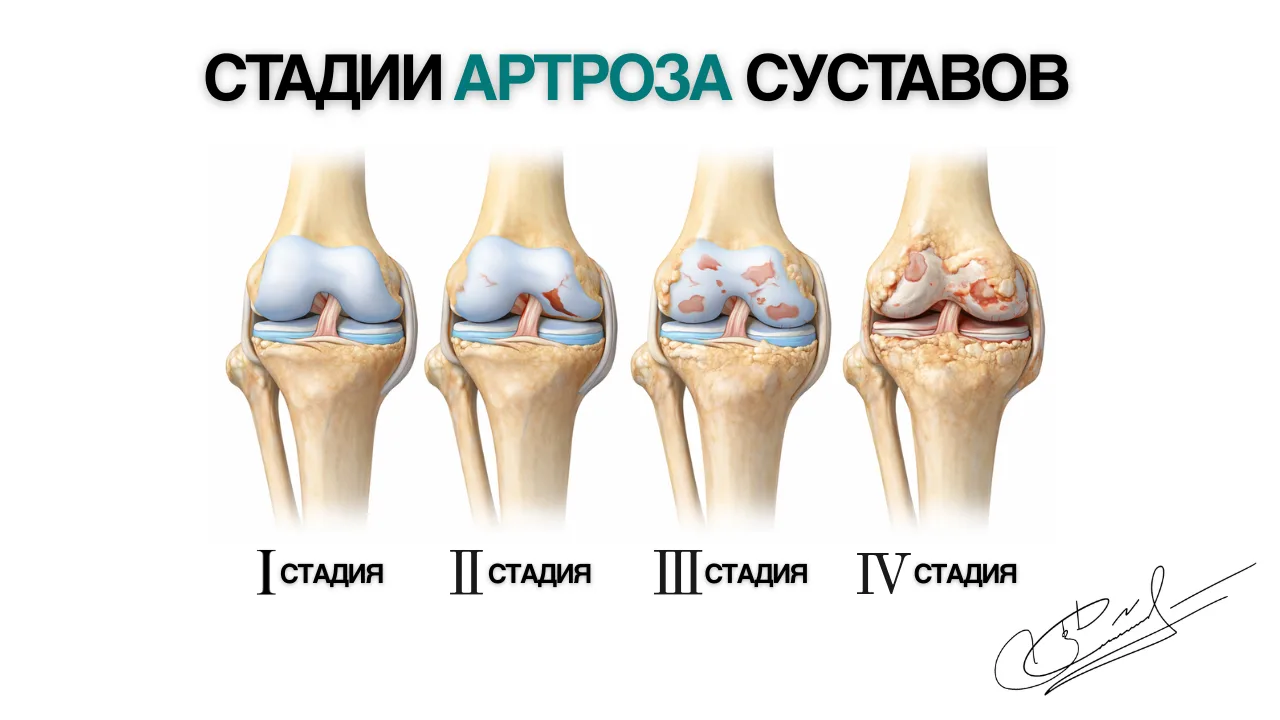 Стадии артроза суставов: как меняется сустав со временем