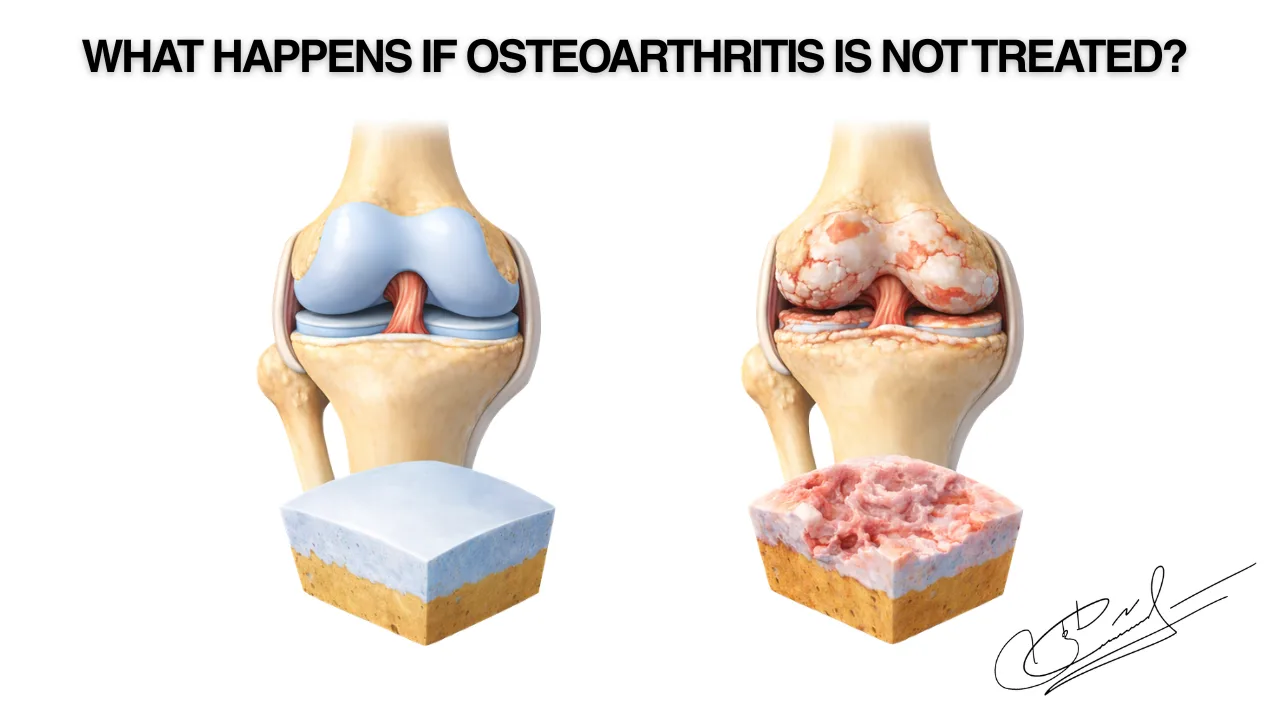 What happens if osteoarthritis is left untreated?