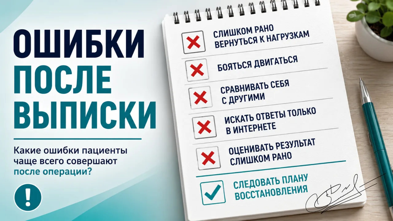 Какие ошибки пациенты чаще всего совершают после выписки?