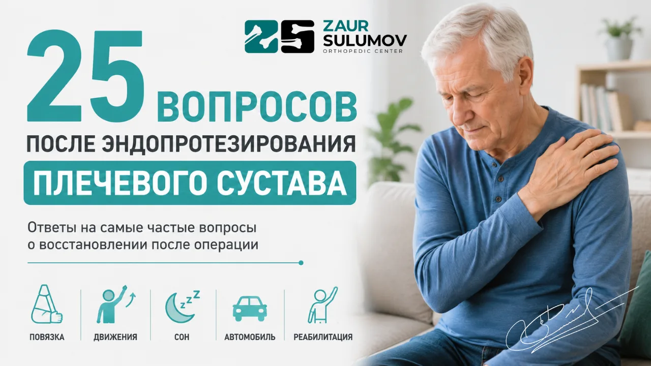 25 самых частых вопросов после эндопротезирования плечевого сустава: сроки восстановления, боль, движения и реабилитация