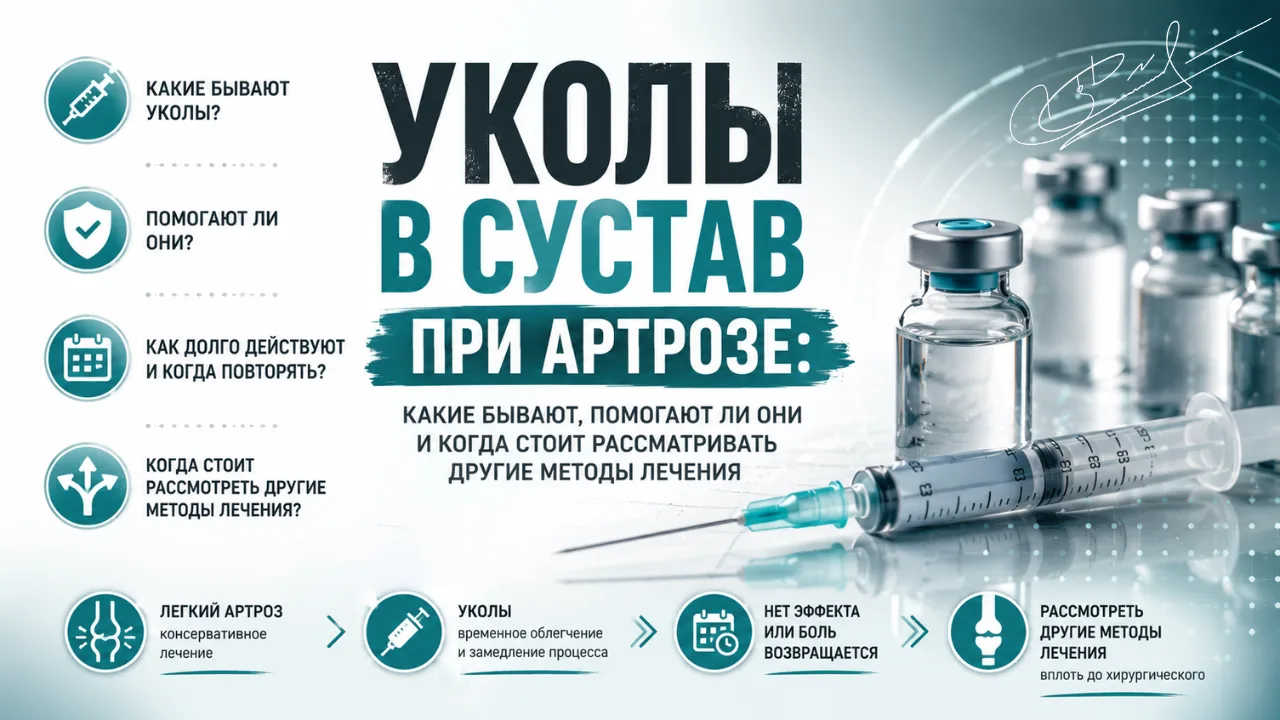 Уколы в сустав при артрозе: какие бывают, помогают ли они и когда стоит рассматривать другие методы лечения
