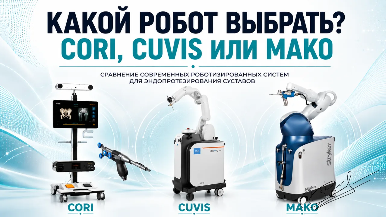 CORI, CUVIS или MAKO: чем отличаются современные роботы для эндопротезирования суставов?