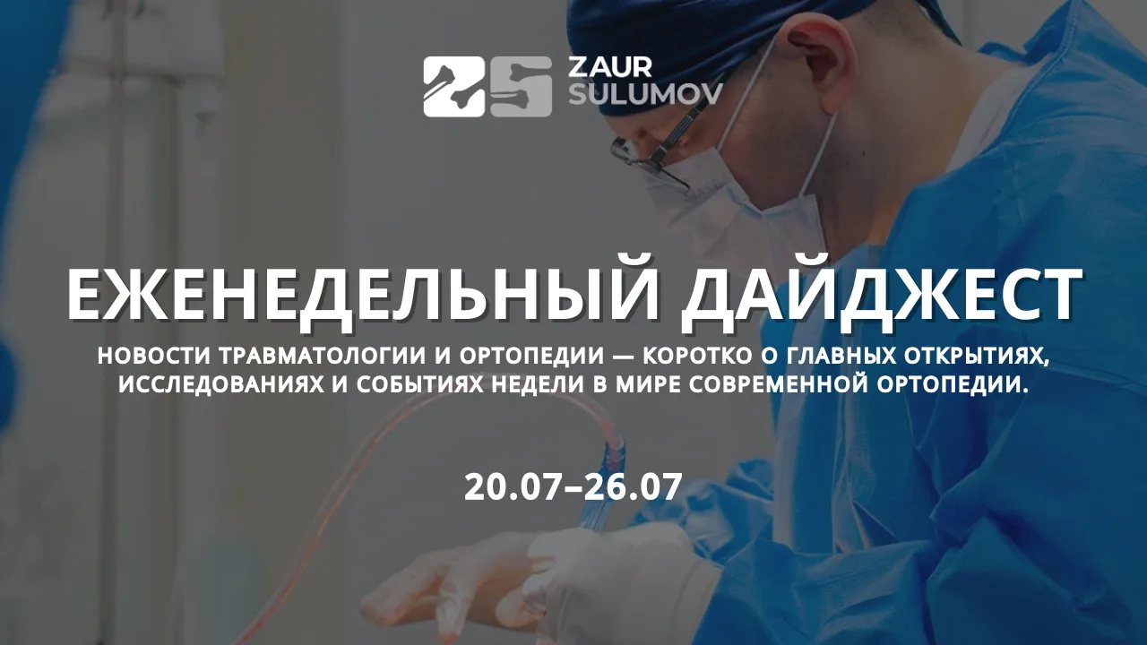 Новости современной ортопедии: 20 июля – 26 июля 2026 года