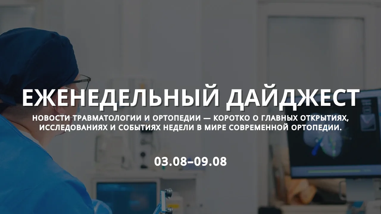 Новости современной ортопедии: 3 августа – 9 августа 2026 года