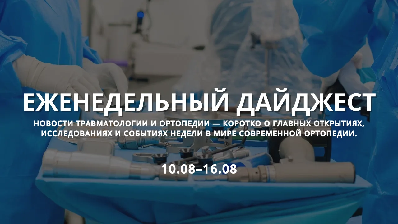 Новости современной ортопедии: 10 августа –16 августа 2026 года